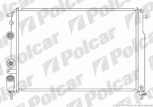 Polcar 600708-6 - Радиатор, охлаждение двигателя autospares.lv