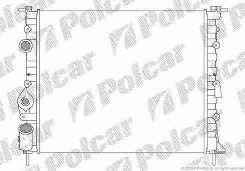 Polcar 6007081X - Радиатор, охлаждение двигателя autospares.lv