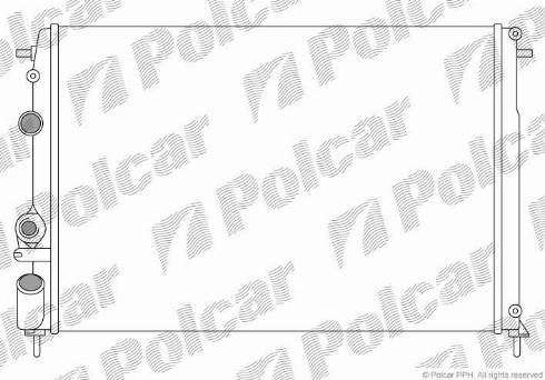 Polcar 600708A5 - Радиатор, охлаждение двигателя autospares.lv