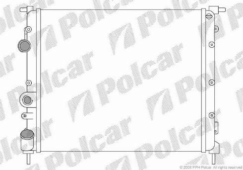 Polcar 600708A1 - Радиатор, охлаждение двигателя autospares.lv