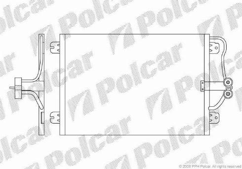 Polcar 6007K8C2 - Конденсатор кондиционера autospares.lv