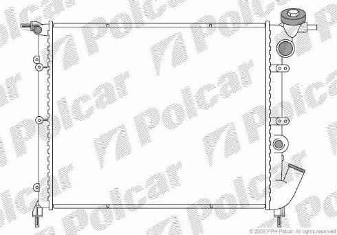 Polcar 601908-0 - Радиатор, охлаждение двигателя autospares.lv