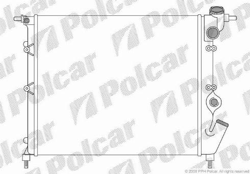 Polcar 601908A0 - Радиатор, охлаждение двигателя autospares.lv