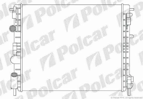 Polcar 601508-4 - Радиатор, охлаждение двигателя autospares.lv