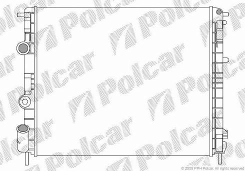 Polcar 601508-5 - Радиатор, охлаждение двигателя autospares.lv