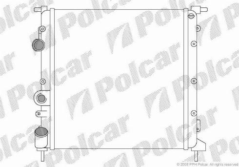 Polcar 601508-6 - Радиатор, охлаждение двигателя autospares.lv