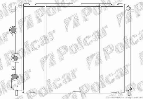 Polcar 6015081X - Радиатор, охлаждение двигателя autospares.lv