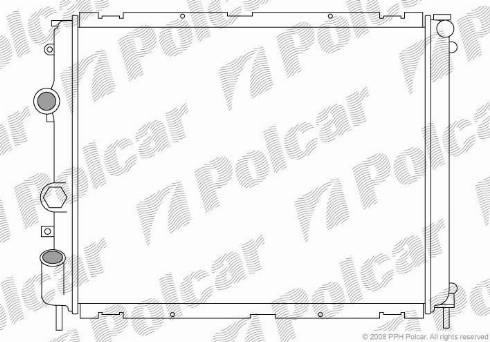 Polcar 601508-1 - Радиатор, охлаждение двигателя autospares.lv