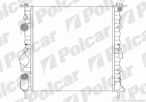 Polcar 6015082X - Радиатор, охлаждение двигателя autospares.lv