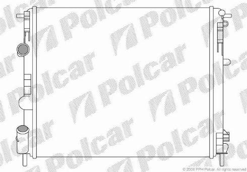 Polcar 601508A4 - Радиатор, охлаждение двигателя autospares.lv