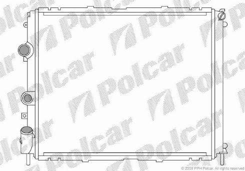 Polcar 601508A1 - Радиатор, охлаждение двигателя autospares.lv