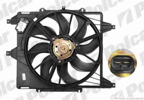 Polcar 601523W1 - Вентилятор, охлаждение двигателя autospares.lv