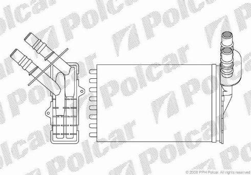 Polcar 6015N81X - Теплообменник, отопление салона autospares.lv