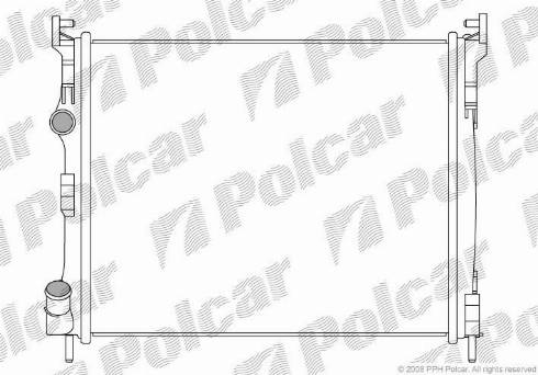 Polcar 601608-3 - Радиатор, охлаждение двигателя autospares.lv