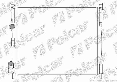 Polcar 601608A3 - Радиатор, охлаждение двигателя autospares.lv