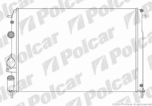 Polcar 601108-1 - Радиатор, охлаждение двигателя autospares.lv