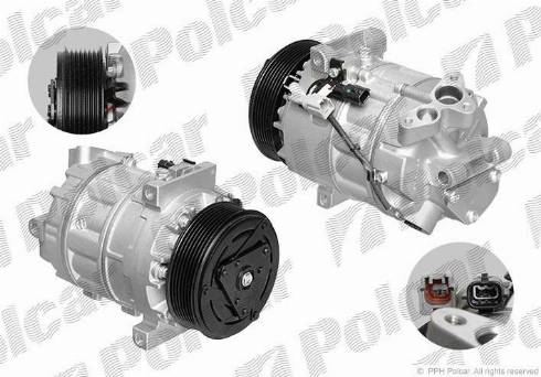 Polcar 6039KS1X - Компрессор кондиционера autospares.lv