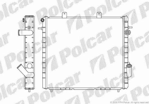 Polcar 6031082X - Радиатор, охлаждение двигателя autospares.lv