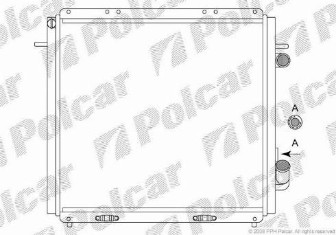 Polcar 603108A2 - Радиатор, охлаждение двигателя autospares.lv