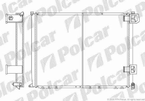 Polcar 6033082X - Радиатор, охлаждение двигателя autospares.lv