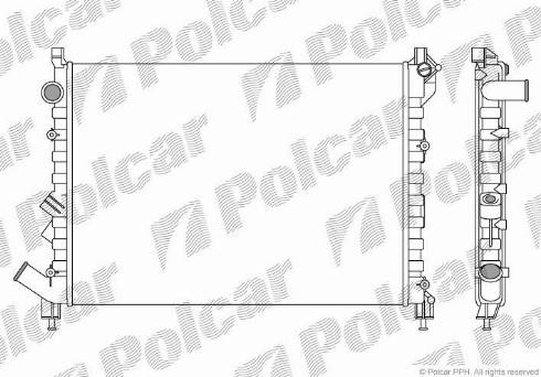 Polcar 6032081X - Радиатор, охлаждение двигателя autospares.lv