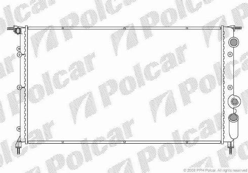 Polcar 602108-4 - Радиатор, охлаждение двигателя autospares.lv