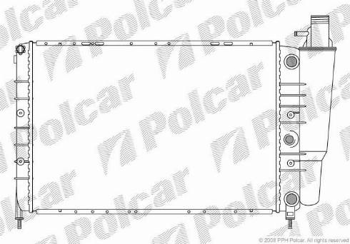 Polcar 6021085X - Радиатор, охлаждение двигателя autospares.lv