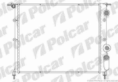 Polcar 602108-1 - Радиатор, охлаждение двигателя autospares.lv