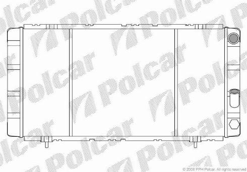 Polcar 602108-3 - Радиатор, охлаждение двигателя autospares.lv