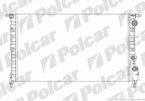 Polcar 602108A4 - Радиатор, охлаждение двигателя autospares.lv