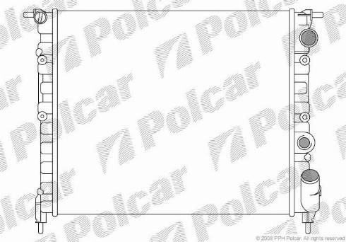 Polcar 602108A1 - Радиатор, охлаждение двигателя autospares.lv