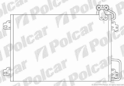 Polcar 6070K81X - Конденсатор кондиционера autospares.lv