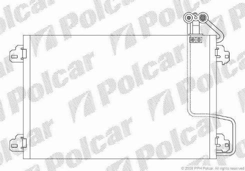 Polcar 6070K8C1 - Конденсатор кондиционера autospares.lv