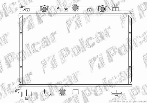 Polcar 634008-3 - Радиатор, охлаждение двигателя autospares.lv