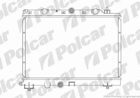 Polcar 634008-2 - Радиатор, охлаждение двигателя autospares.lv