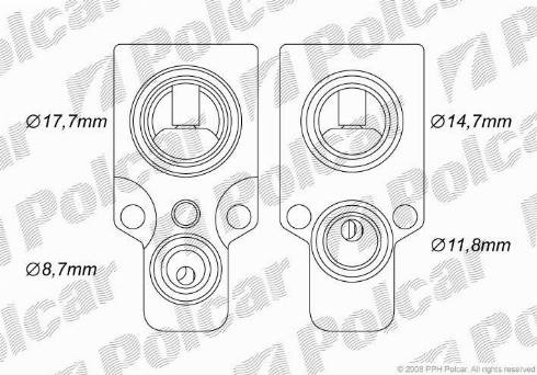 Polcar 6714KZ-1 - Расширительный клапан, кондиционер autospares.lv