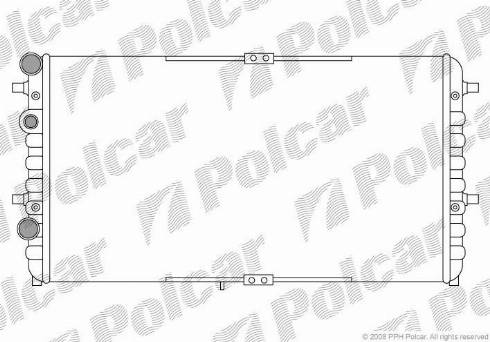 Polcar 6716081X - Радиатор, охлаждение двигателя autospares.lv