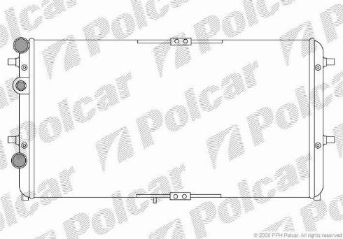 Polcar 671608-1 - Радиатор, охлаждение двигателя autospares.lv