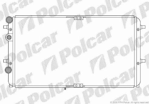 Polcar 6716082X - Радиатор, охлаждение двигателя autospares.lv