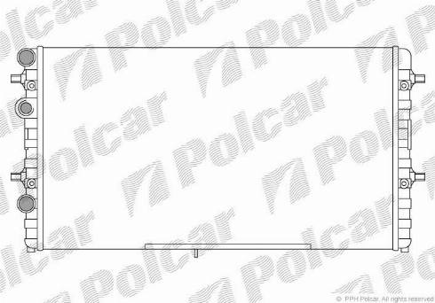 Polcar 671608-2 - Радиатор, охлаждение двигателя autospares.lv