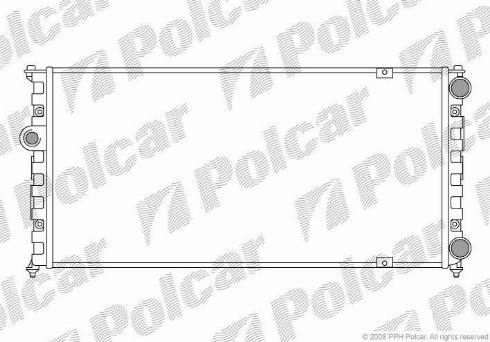 Polcar 671308-4 - Радиатор, охлаждение двигателя autospares.lv