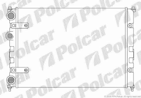 Polcar 671308-1 - Радиатор, охлаждение двигателя autospares.lv