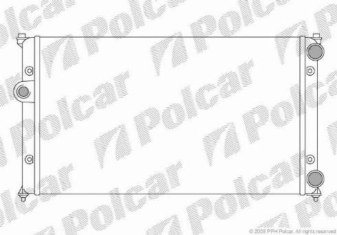 Polcar 6713083X - Радиатор, охлаждение двигателя autospares.lv