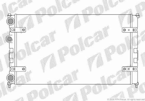 Polcar 671308-2 - Радиатор, охлаждение двигателя autospares.lv