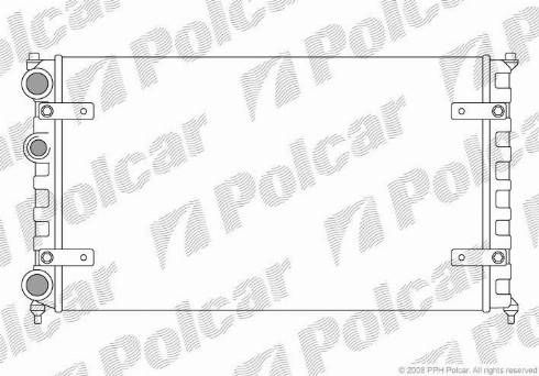 Polcar 671308A2 - Радиатор, охлаждение двигателя autospares.lv