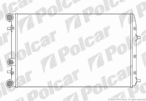 Polcar 673008-1 - Радиатор, охлаждение двигателя autospares.lv