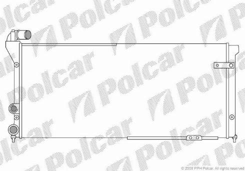 Polcar 6720086X - Радиатор, охлаждение двигателя autospares.lv