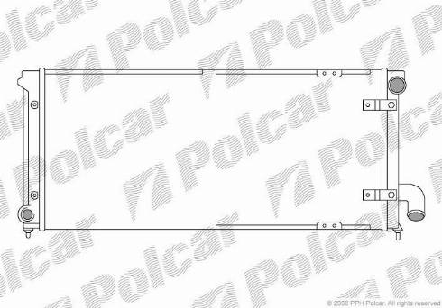 Polcar 672008-3 - Радиатор, охлаждение двигателя autospares.lv