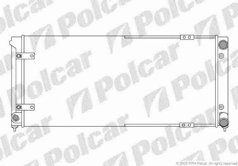 Polcar 672008A1 - Радиатор, охлаждение двигателя autospares.lv