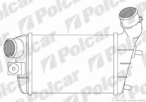 Polcar 1404J8-1 - Интеркулер, теплообменник турбины autospares.lv